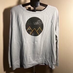 The North Face Gray Jersey with Black and Gold Design